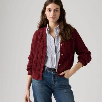 Levi's Snowflake Cardigan - Womens - XL - Red