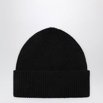Le Bonnet Beanie in wool and Caregora in Onyx