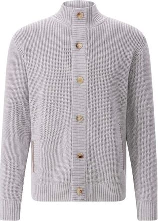 Maurizio Baldassari Cardigan con zip e collo alto in lana - - Knitwear - Uomo - Grigio - 3XL