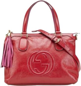 Gucci Pre-owned Handbags, female, Red, Size: ONE SIZE Pre-owned Leather gucci-bags