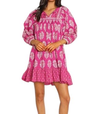 Cleobella Magdalena Mini Dress In Mix Block Print