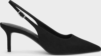 Charles & Keith Kaia Faux Suede Slingback Pumps