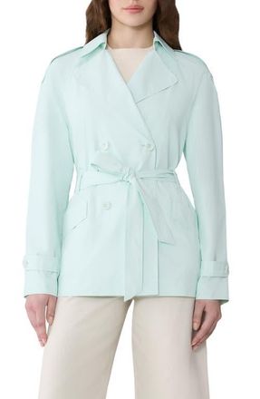 Soia & Kyo Medina Double Breasted Water Repellent Jacket in Aquatic Mint at Nordstrom, Size X-Small