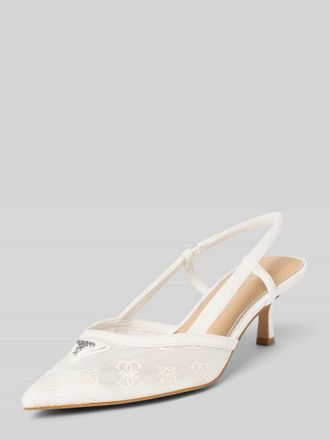 Guess Pumps mit Logo-Applikation Modell Yanno in Weiss, Gr&ouml;&szlig;e 36