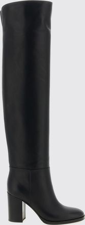 Gianvito Rossi Over-the-Knee Calfskin Leather Boots with High Block Heel