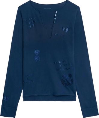 Zadig&Voltaire Top con scollo a V - Blu