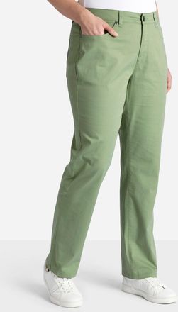 Sheego Stretch-Hose SHEEGO, Damen, Gr. 44, Normalgr&ouml;ssen, eucalyptus, 97% Baumwolle, 3% Elasthan, unifarben, Hosen Stretch-Hose