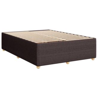 vidaXL Cama Sin Colch&oacute;n Tela Marr&oacute;n Oscuro 140x200 Cm Vidaxl
