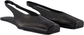 Maison Margiela Womens Leather Slingback Flat Black Lambskin