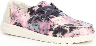 Hey Dude Womens Wendy Tie Dye Shoes In Navy Pink