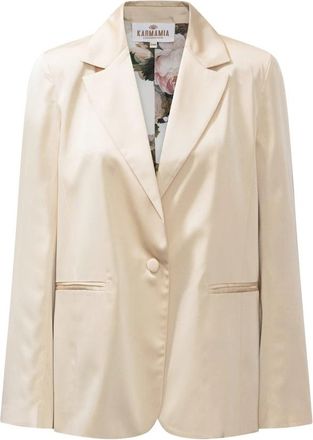 Karmamia Blazers - Dames - Blazers - Beige - S/M - Leer - Jassen