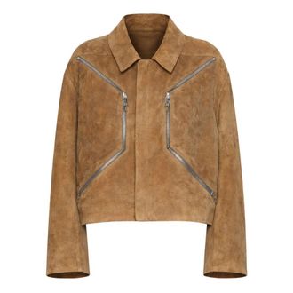 Rick Owens Heizer Mac JKT - Jackets - Mujer - Marr&oacute;n - S