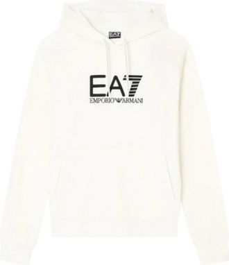 Emporio Armani Visibility Hooded Sweatshirt - Heren - Hoodies - Wit - 2XL - Katoen - Hoodies & sweatvesten