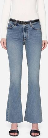 Frame Denim Icon Mid Rise Flare Jeans In Lark Raw After
