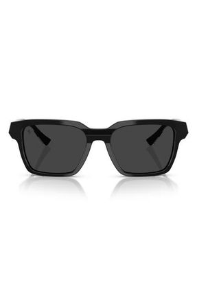 Ferrari 55mm Polarized Square Sunglasses in Black /Grey Polar at Nordstrom
