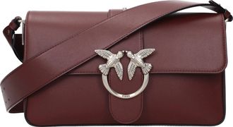 Pinko Pinko Love Schoudertassen Dames Leer Rood/Bordeaux