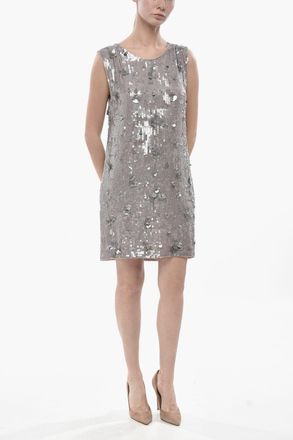 Parosh Vestito Straight Fit in Paillettes Parosh