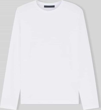 HUGO BOSS Regular Fit Langarmshirt aus reiner Baumwolle Modell TOWNLEY 7 - BECKHAM x BOSS in Weiss, Größe XL