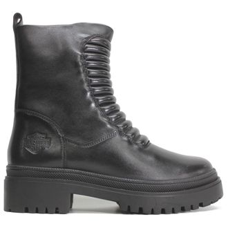 Harley-Davidson Harley Davidson Kamton 6.5 Inch Full Grain Leather Womens Ankle Boots - Black - Size:UK 7