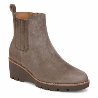 Vionic Womens Aria Wedge Ankle Boot In Stone