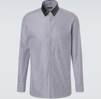 Tom Ford Striped cotton poplin shirt