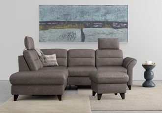 Sit&more Ecksofa »Mellum L-Form« Federkern, wahlweise mit Bettfunktion, Stauraum und Armteilfunktion