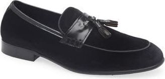 Steve Madden Salinas Tassel Loafer in Black Velvet at Nordstrom Rack, Size 10.5