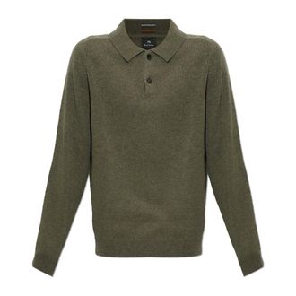 Paul Smith Wool Polo - Heren - Truien - Groen - Maat: M Wol