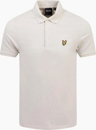 Lyle & Scott Mens Lyle & Scott Beige Rally Tipped Polo Shirt - White - Size: 36