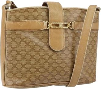 Celine Pre-owned Cross Body Bags, female, Beige, Size: ONE SIZE Pre-owned Canvas Crossbody Bag
