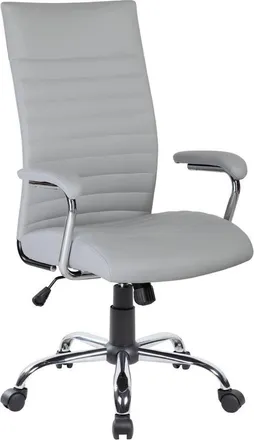Serena Serena - Silla De Oficina Geelong, Sill&oacute;n Presidencial Con Reposabrazos, Silla De Oficina Ergon&oacute;mica, Cm 63x65h108/118, Gris