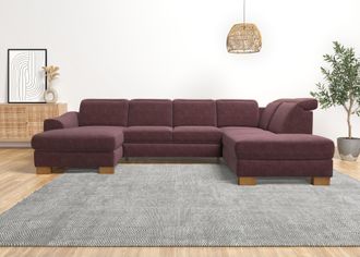 HOME AFFAIRE Wohnlandschaft »Dundee U-Form« wahlweise mit Kopfteilverstellung und zusätzlich mit Bettfunktion