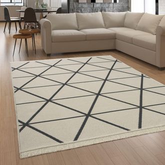 Paco Home Paco Home - Alfombra Salon De Habitacion Se Puede Lavar En La Lavadora Motivo Nordica Boho 160x220 Cm, Gris 5