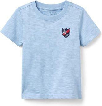 Janie and Jack The J&J Patch Slub Tee in Blue at Nordstrom, Size 12-18M