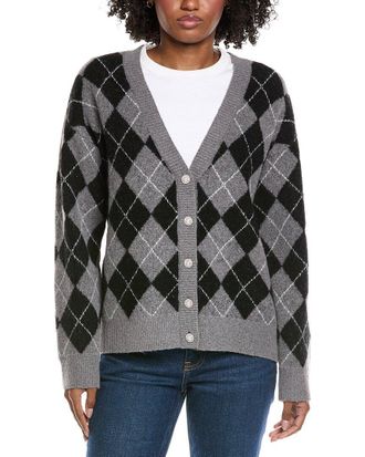 CeCe by Cynthia Steffe Argyle Wool-Blend Cardigan