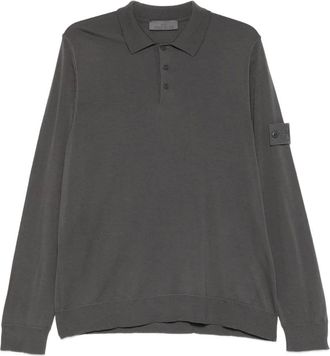 Stone Island Poloshirt met lange mouwen - Grijs