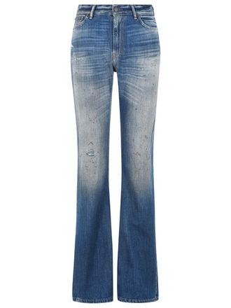 Acne Studios 2025 blauwe katoenen jeans