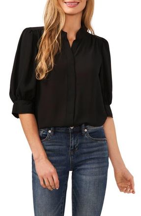 CeCe Pleat Front Top buy Black Large NWT