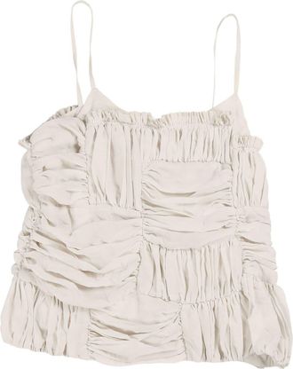 Comme Des Gar&ccedil;ons draped sleeveless top - women - Polyester - M - Neutrals