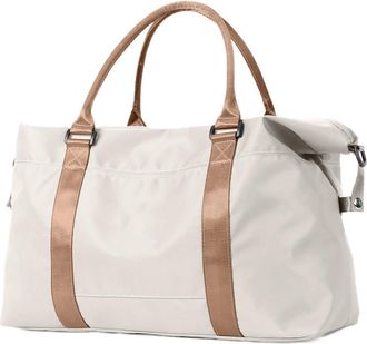 Generic Compatible For Bag 45x36x20 Travel Men Women Large-Capacity Hand Luggage Short Distance Weekender Overnight duffel(Beige Brown)