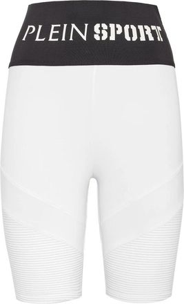 Plein Sport Jogging Cyclist Leggings - Dames - Korte sportbroeken - Wit - S - Polyester - Fitness