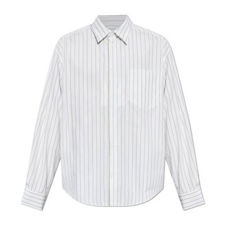 Ami Formal Shirts, male, White, Size: 2XL De Coeur Boxy Shirt