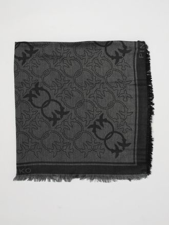 Pinko Sciarpa quadrata in misto viscosa con monogram Love Birds