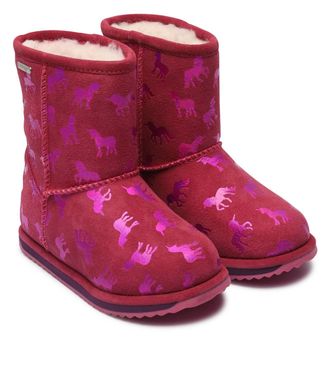 Emu Womens Rainbow Unicorn Brumby Boots In Deep Pink