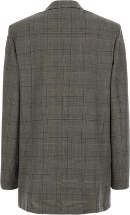 Pinko Womens Blazer Grey, Wool Blend Polyester Blazers Jacket
