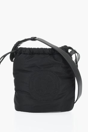 Saint Laurent Borsa Bucket in Nylon con Logo in Rilievo e Porta Spiccioli Saint Laurent