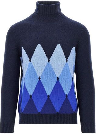 Ballantyne Diamond-shaped cashmere turtleneck sweater Man 48