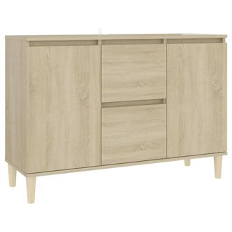 vidaXL Aparador Madera De Ingenier&iacute;a Roble Sonoma 101x35x70 Cm Vidaxl