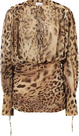 Andamane Abito corto con stampa - Marrone