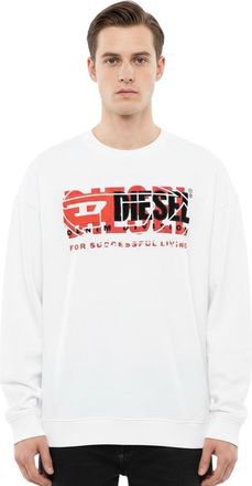 Diesel White Crew Neck Sweatshirt